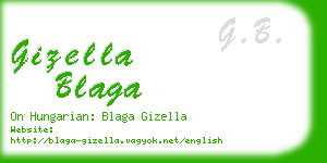 gizella blaga business card
